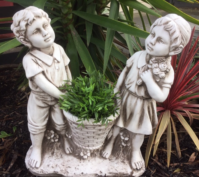 BOY AND GIRL PLANTER- pick up only